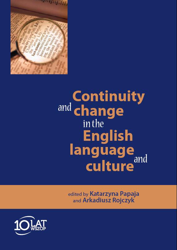 Okładka Continuity and change in the English language and culture