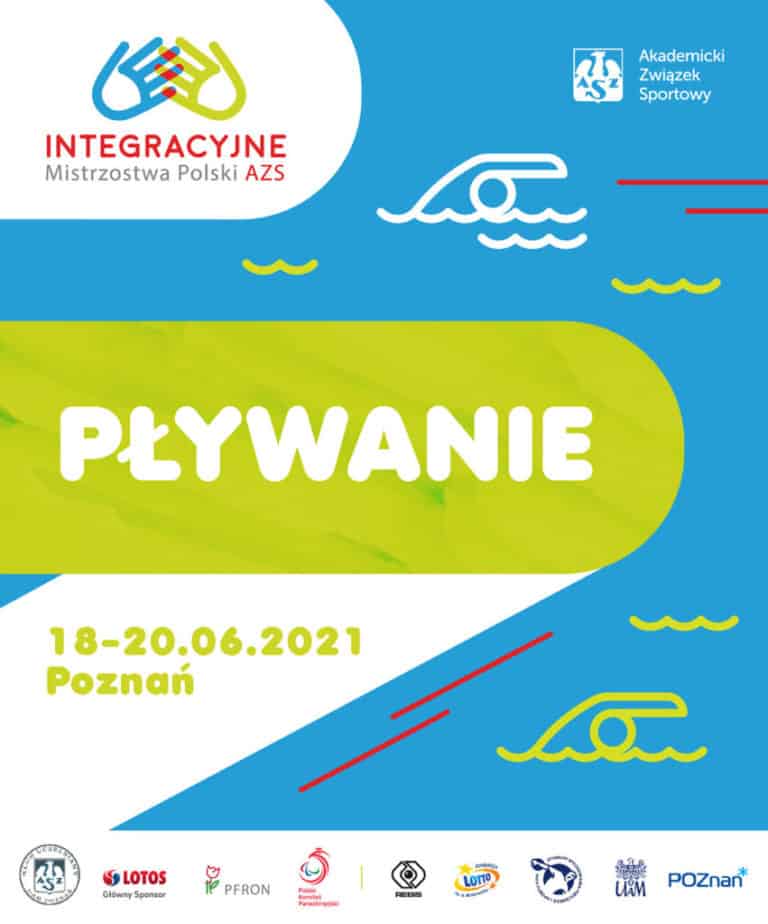 Plakat Integracyjnych Mistrzostw Polski AZS w pływaniu